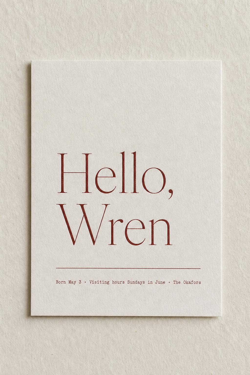 Welcoming Wren, hosted by The Okafors